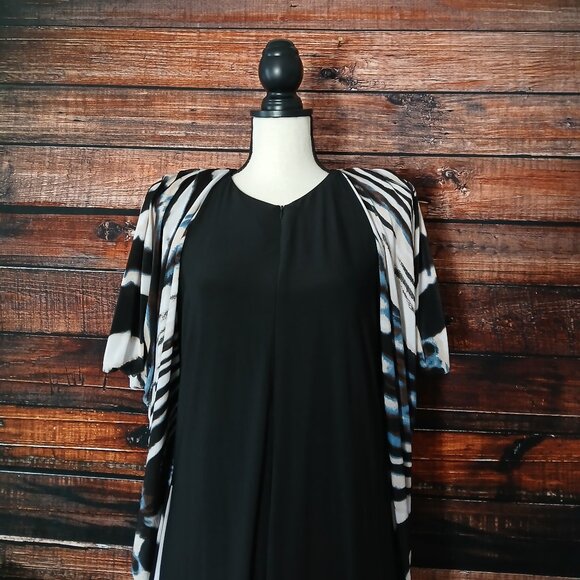 Raza Designs Vintage 80s Gown XL Unique Rare Maxi Dress Long Wing Sleeve US Made - Picture 4 of 10